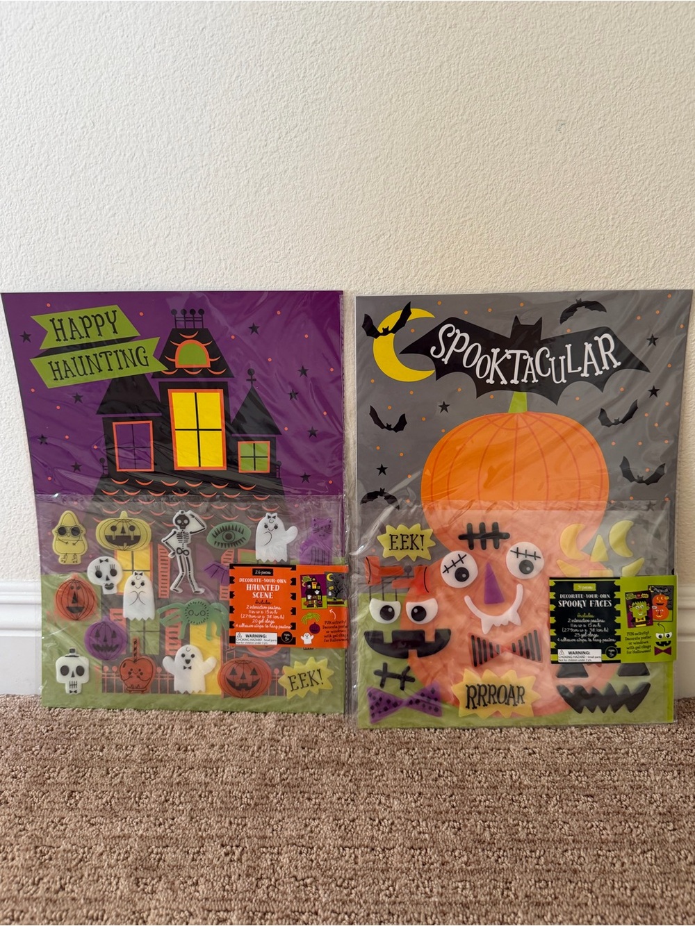 NEW Bundle of 2 Halloween Decorate-Your-Own Kits